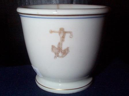 Antique US Navy Demitasse Cup with Golden Fouled Anchor