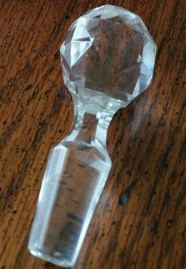 Crystal Decanter Great White Fleet and WWI Era with USN insignia and inscription