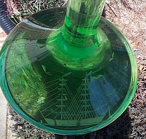 Cyrstal Decanter Great White Fleet and WWI Era with USN insignia and inscription