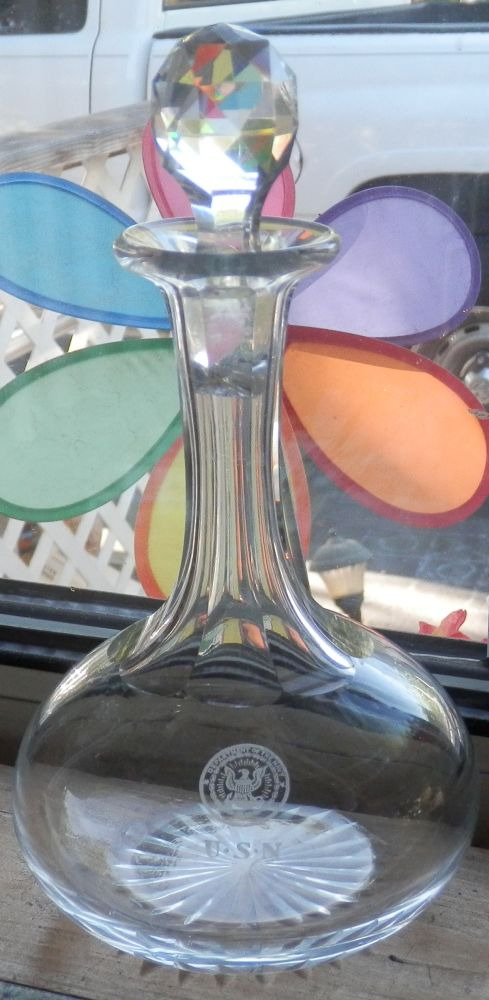 us navy antique crystal decanter