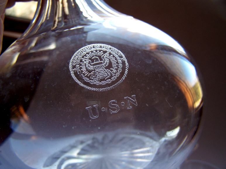 Crystal Decanter department of navy seal 1905