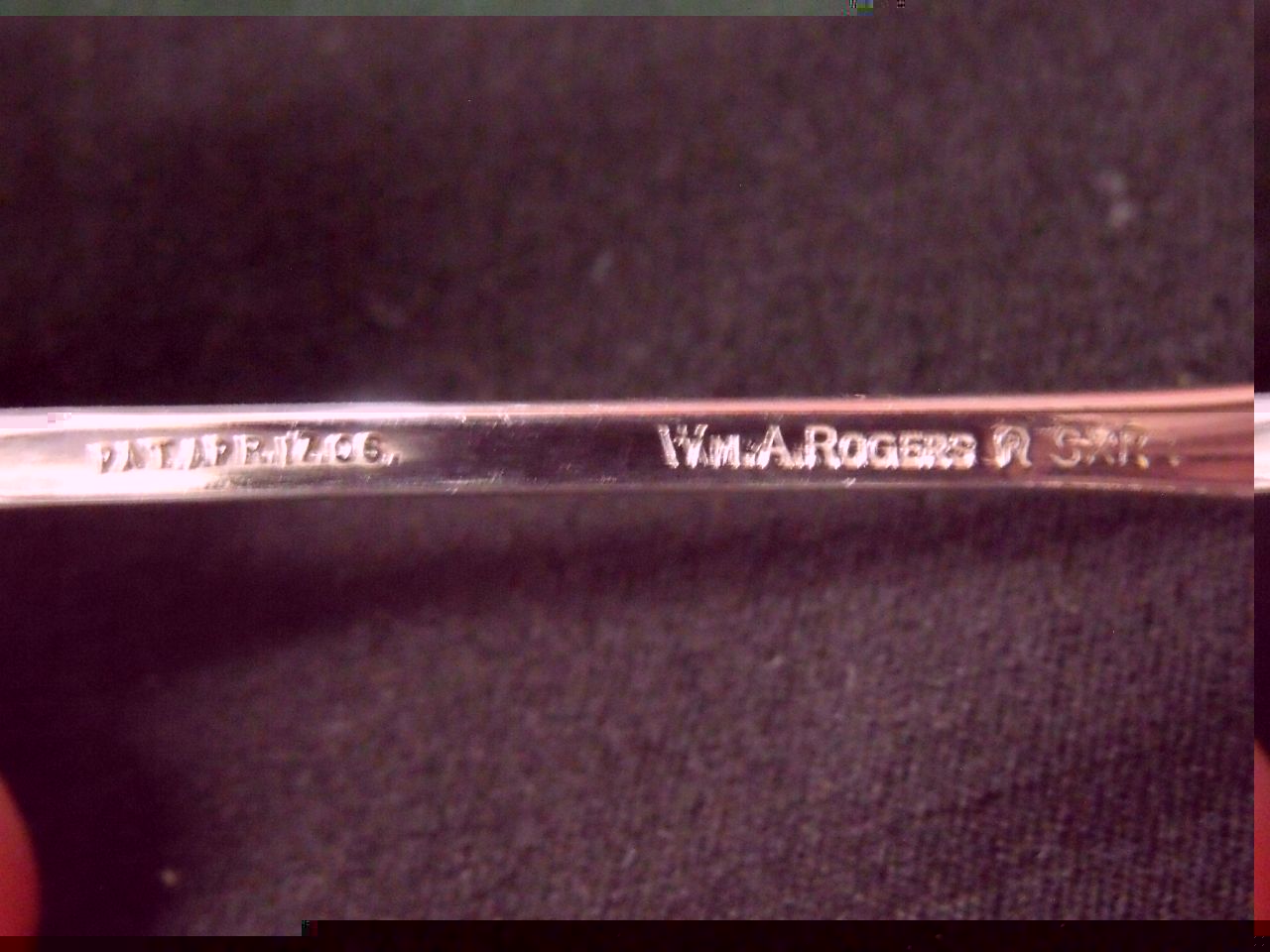 Condiment Spoon Grenoble Pattern by Wm A Rogers USN initials