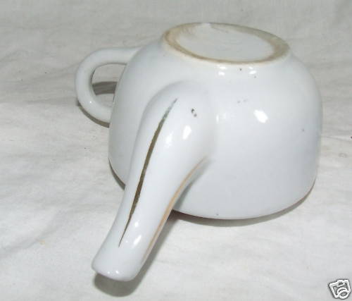 Antique Hospital or Hospital Ship Feeding Cup with Traditional Red Cross