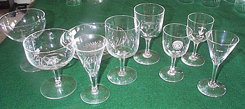 US Navy Antique Crystalware Stemware SpanAm War era 1890's