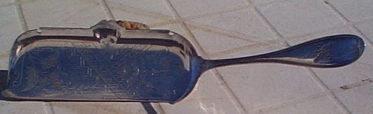 US Navy Silverplate Meat Server by Wilcox Silverplate with Stylized USN