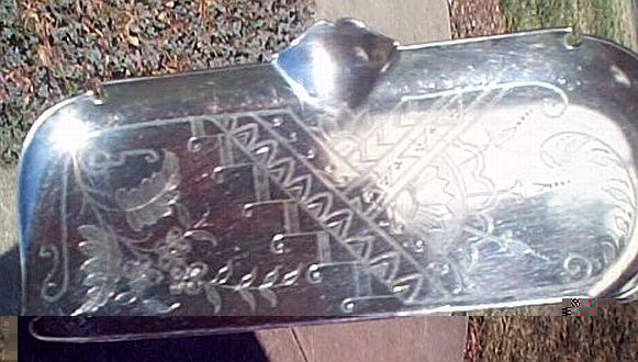 US Navy Silverplate Meat Server by Wilcox Silverplate with Stylized USN