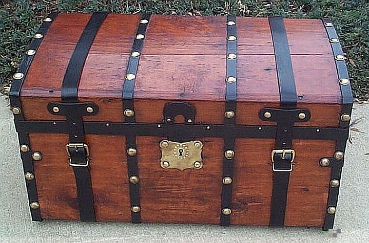 Antique Trunk Jenny Lind is Flat Top or Dome Top with a Shadow Box and Steamer  Trunks Make the perfect military retirement gifts for military promotions,  enlisted or officer