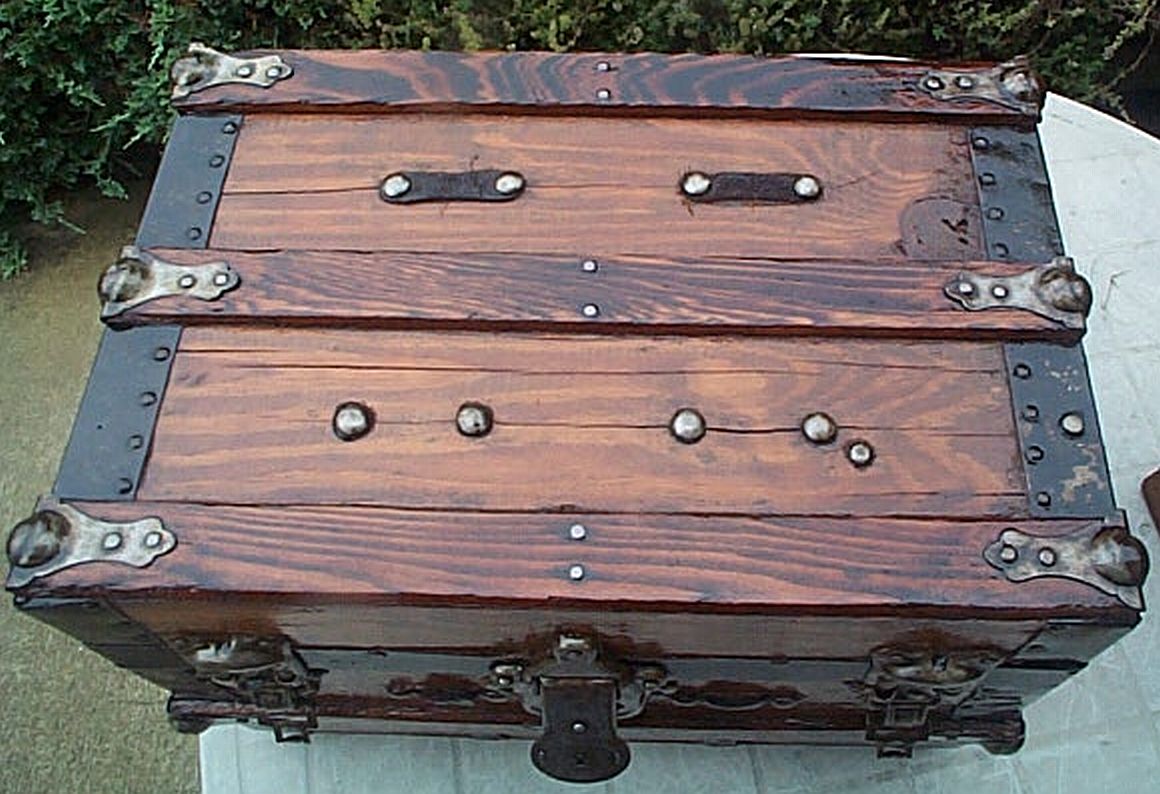 Antique Steamer Trunk #326 AFTER 