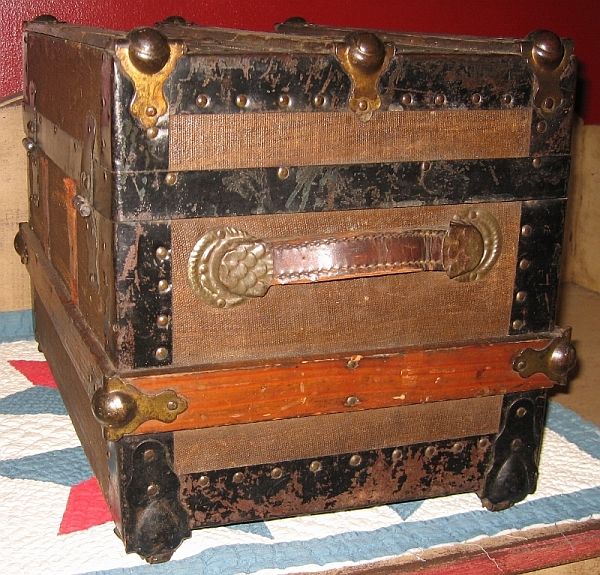 Antique Steamer Trunk #326 BEFORE