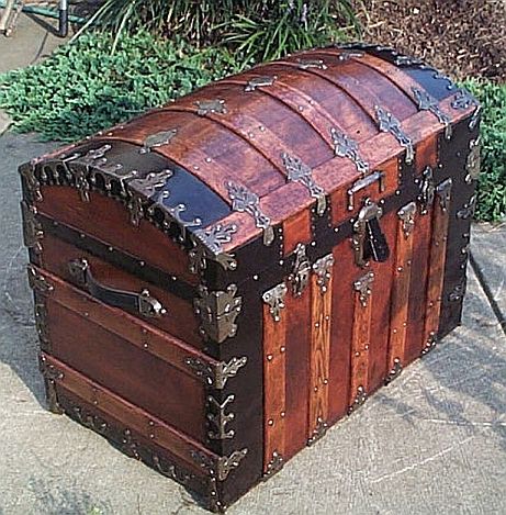 336 Restored Vintage Antique Trunks Dome Top Trunk Top Quality