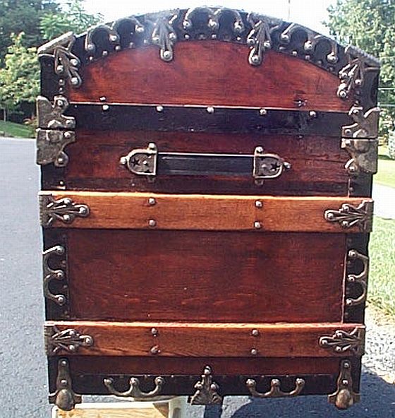 336 Restored Vintage Antique Trunks Dome Top Trunk Top Quality