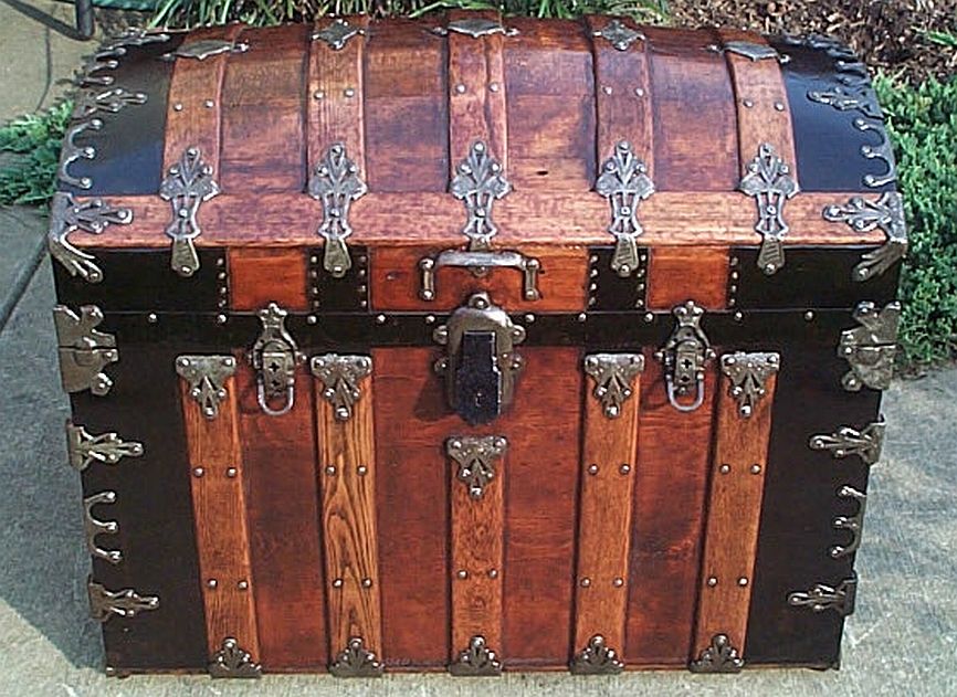 336 Restored Vintage Antique Trunks Dome Top Trunk Top Quality