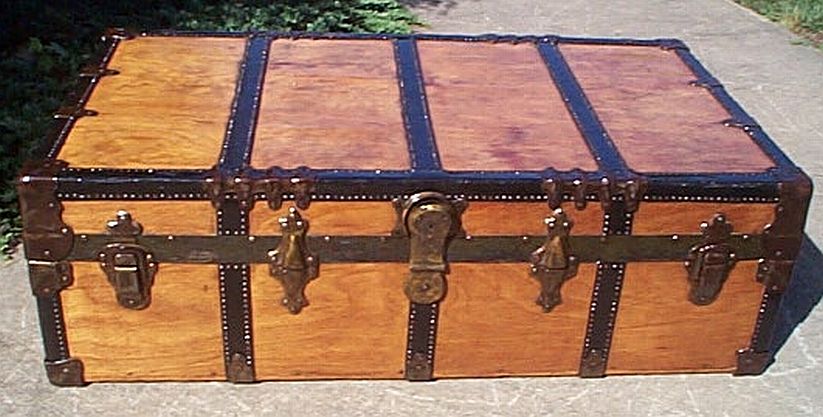 restored antique steamer trunks for sale low profile style 338