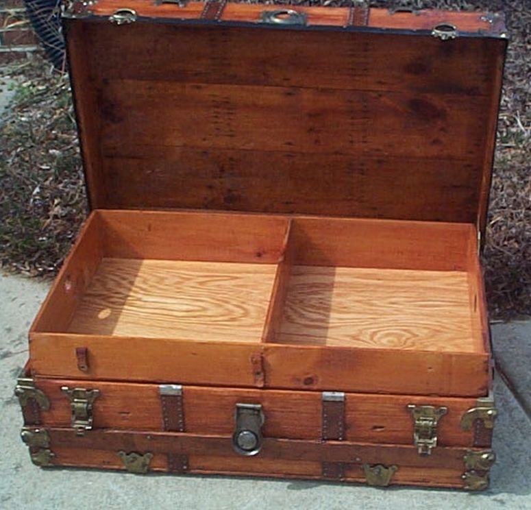 Large Chest Handle Rustic Steel pull trunk antique vintage patina steamer 