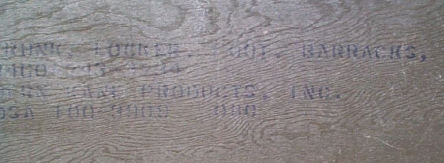 all wood WWII Korea and Early Vietnam us army or marine barracks foot locker for sale 437