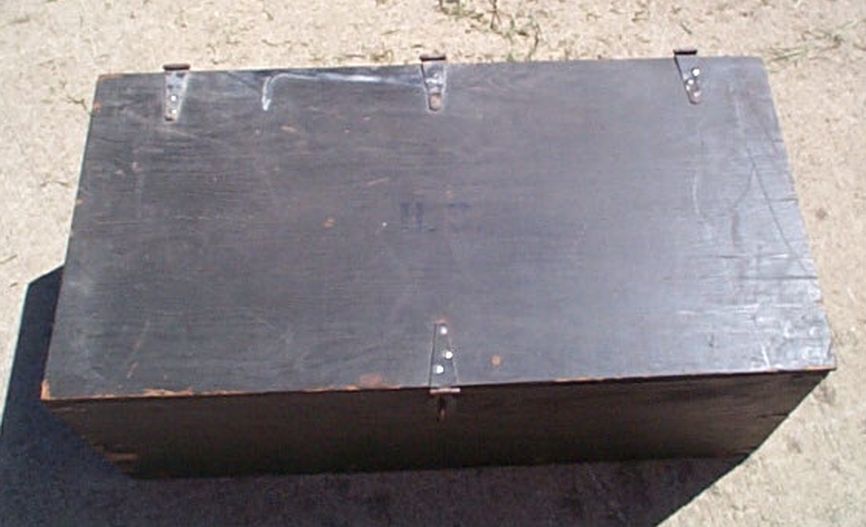 all wood WWII Korea and Early Vietnam us army or marine barracks foot locker for sale 437
