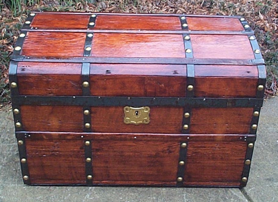 restored antique civil war trunk for sale 487