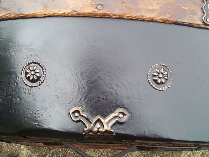 restored victorian all wood and metal dome top antique trunk for sale 755