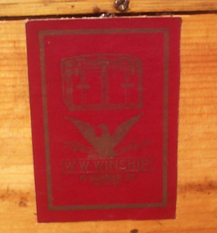 restored all wood low profile flat top antique steamer trunk for sale 813