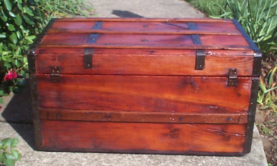 823 Restored Antique Trunks and Steamer Trunks For Sale Dome Tops