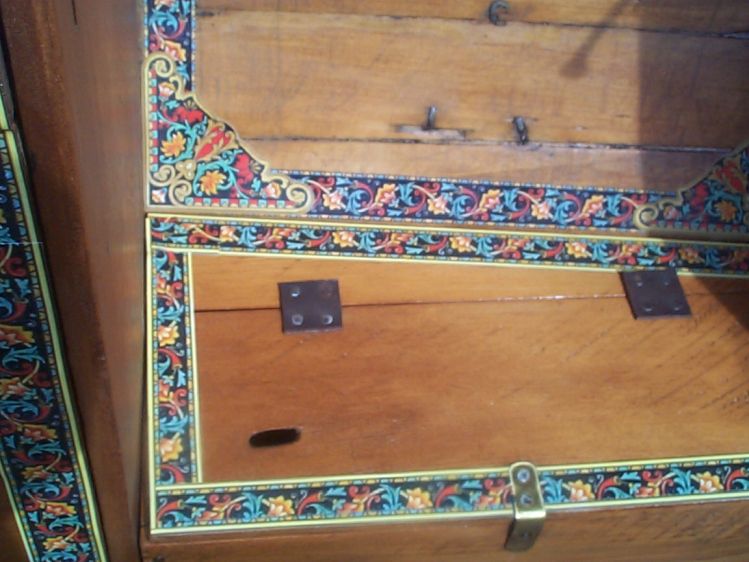 restored wood dome top antique trunk for sale 859