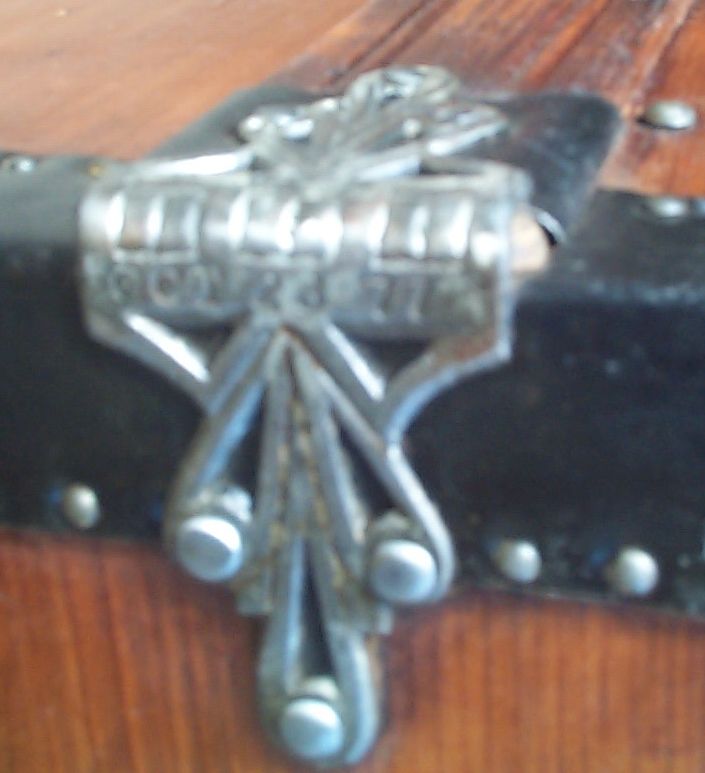 restored all wood dome top antique trunk for sale 859