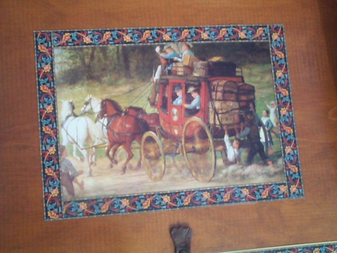 restored wood dome top antique trunk for sale 859