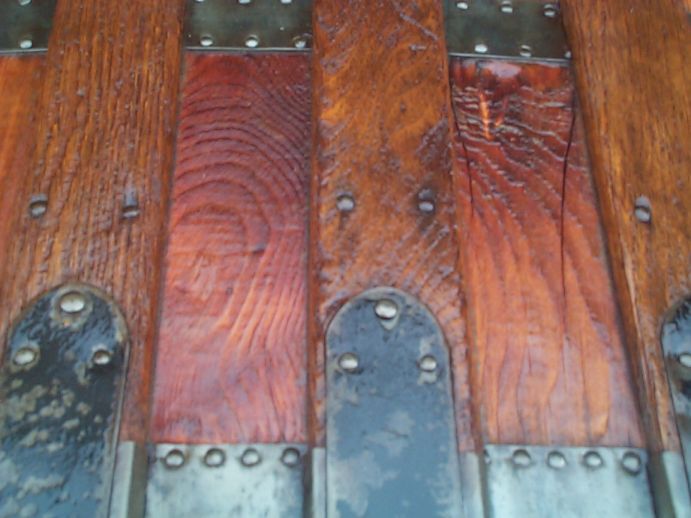 restored wood roll top antique steamer trunk 862