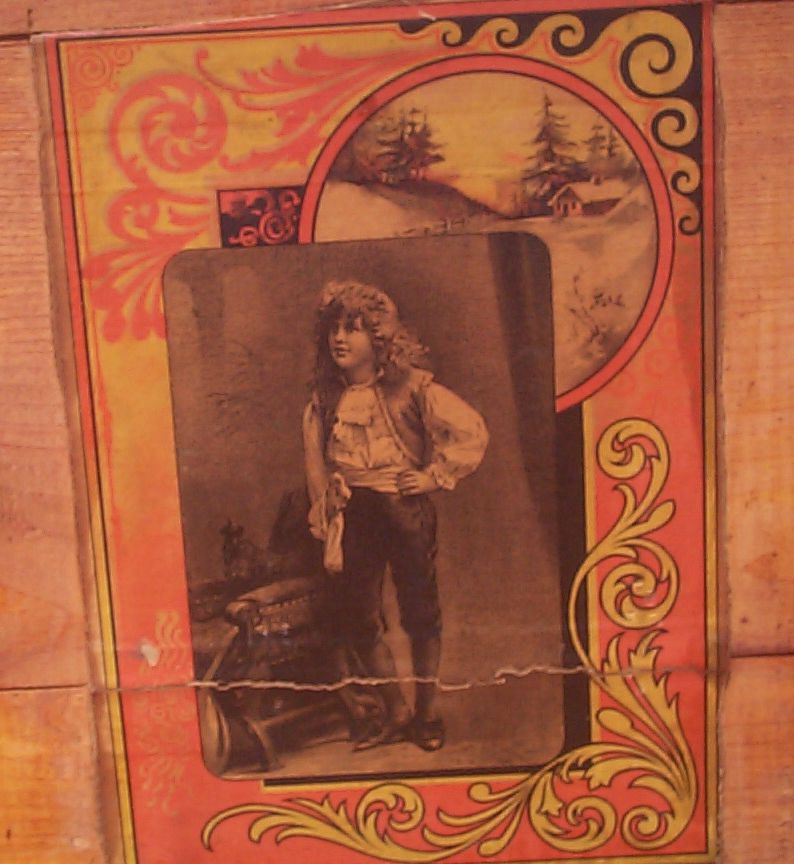 restored wood flat top antique steamer trunk 865