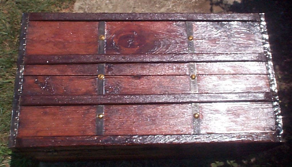 restored wood civil war flat top antique trunk for sale 872