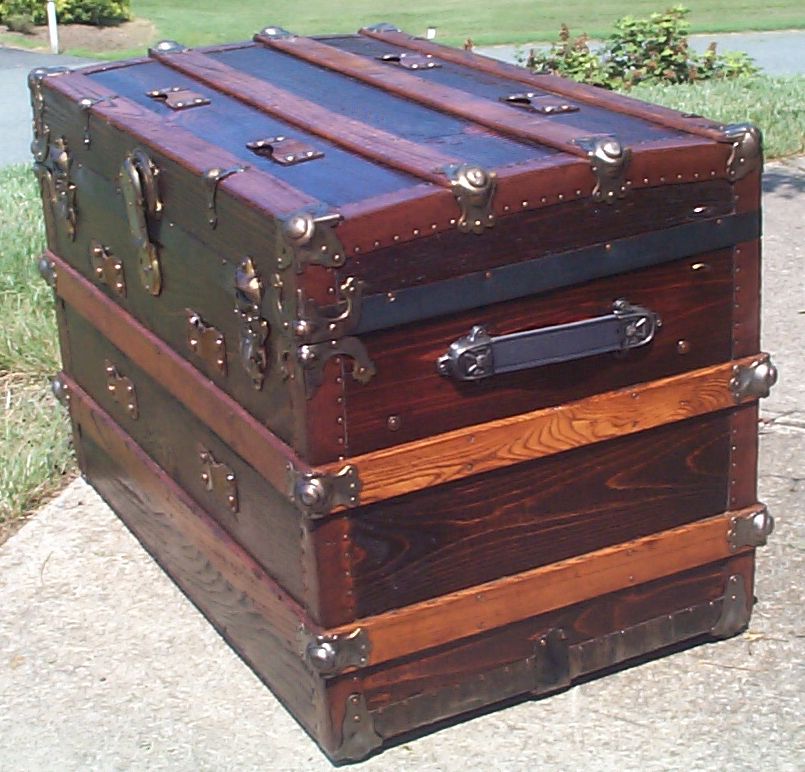 875 Restored Antique Trunks and Steamer Trunks For Sale Dome Tops