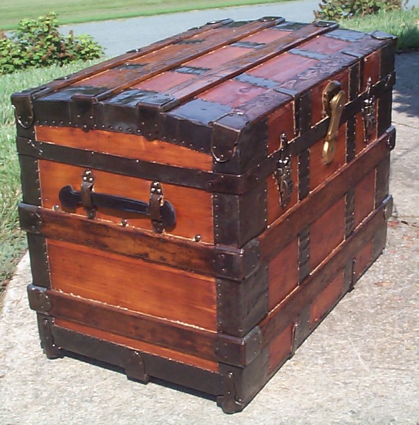 880 Restored Antique Trunks and Steamer Trunks For Sale Dome Tops