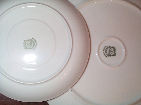 argentina navy bottom mark on saucer and plate 