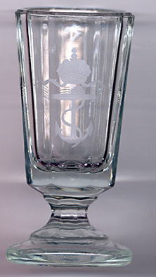 Imperial Austro Hungarian Empire Navy Tall Glass