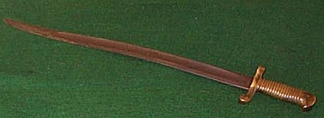 civil war union saber bayonet zouave or yataghan style, marked
