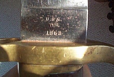 civil war union us navy dahlgren bowie bayonet 1863, well marked