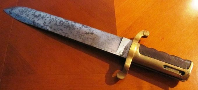 civil war union us navy dahlgren bowie bayonet 1863, well marked