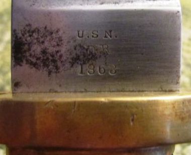 civil war union us navy dahlgren bowie bayonet 1863, well marked