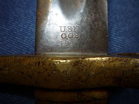 post civil war us navy m1870 bayonet Springfield Model 1870 U.S. Navy Rolling Block Rifle, well marked