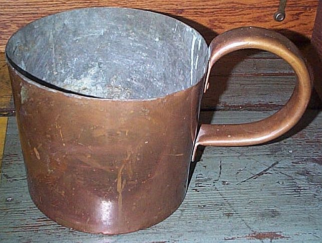 british royal navy rum cup copper measure 1 gallon 20th century