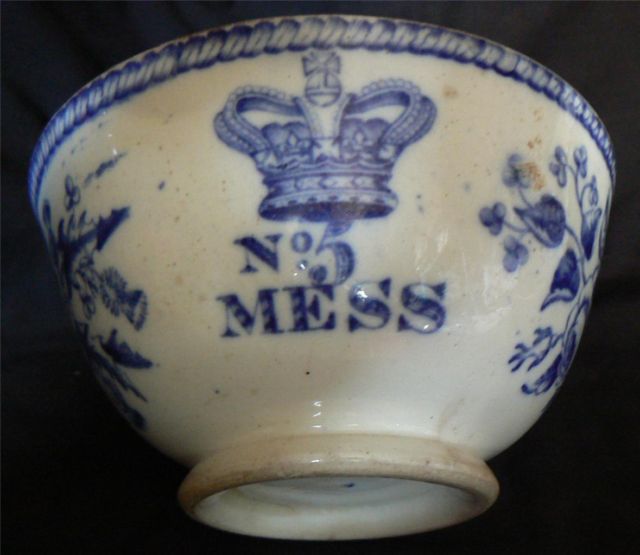 1830-1850s British Royal Navy Mess Basin or Bowl No 5
