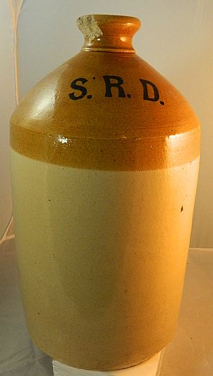 british royal navy imperial rum demijohn with SRD being shown