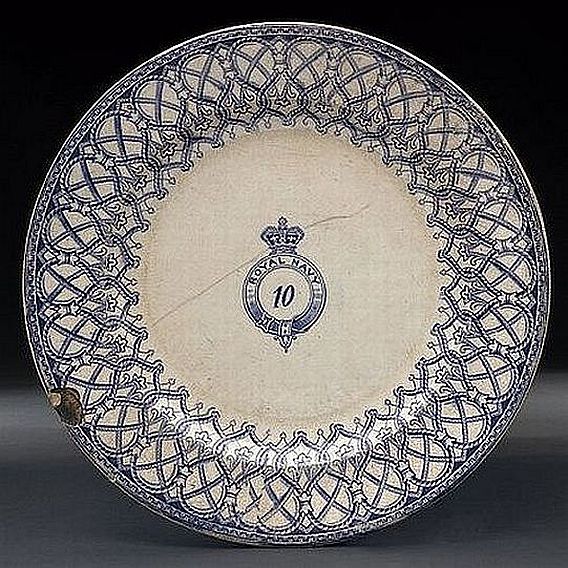 british royal navy very detailed mess plate no 10