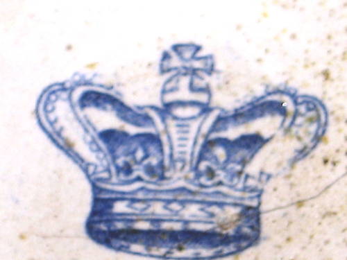 british royal navy mess bowl showing victoria's crown