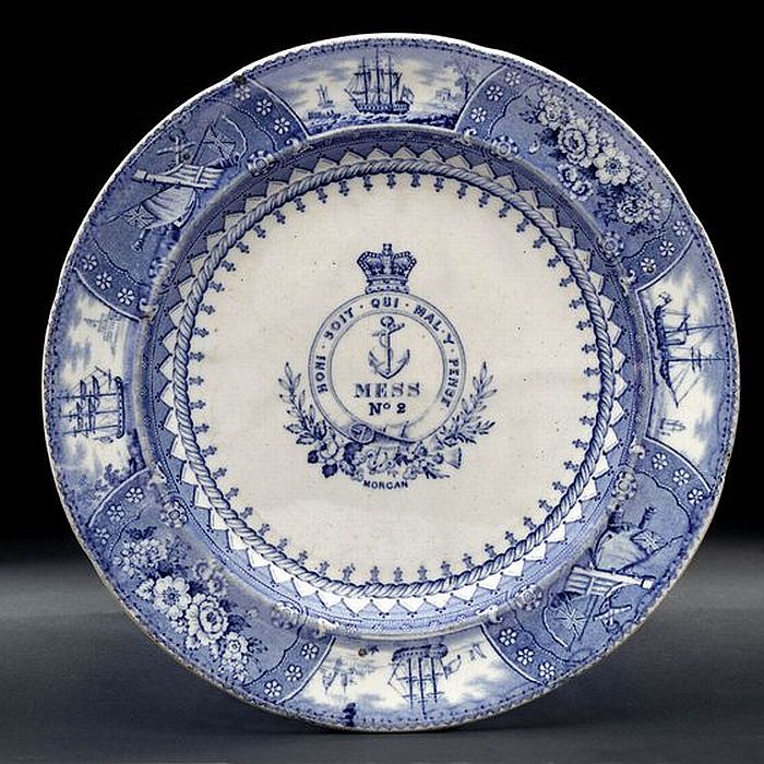 1840s0-1850s British Royal Navy Mess Plate - Victorian era