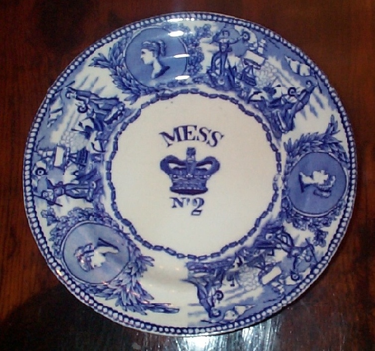 1850-1901 British Royal Navy Mess Plate No 2, Victoria, with Crown