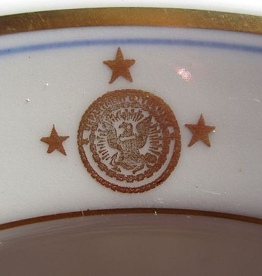 vice admiral 3 star department of the navy vintage serving bowl