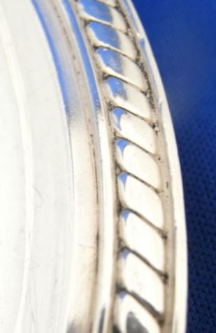 French Navy Silverplated Bottle Coaster Rope