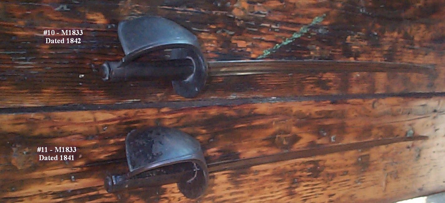 french naval cutlass m1833 dated 1841 and 1842