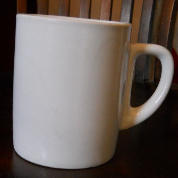 German Kriegsmarine tall white coffee cup dated 1941 by Jager Eisenberg